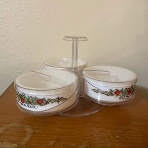 Vintage Pyrex 'Spice of Life' Lazy Susan Server